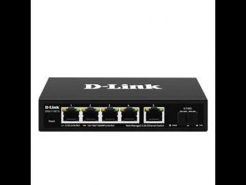 Bộ chuyển mạch để bàn 5 cổng 2.5G với 1 cổng SFP+ quản lý web DMS-F106TS