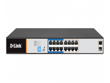 Switch PoE 250m 16GE PoE + 2 Cổng SFP - DGS-F1018P-E