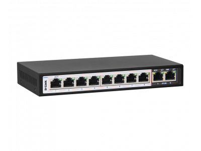 Switch D-Link DES-F1010P-E PoE 8 + 2 1000Mbps 250m