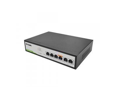250M 6-Port 10/100 Switch with 4 PoE Ports and 2 Uplink Ports - DES-F1006P-E