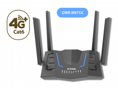 D-Link 4G LTE Cat 6 Wi-Fi 6 Gigabit Mobile Router - DWR-M975X