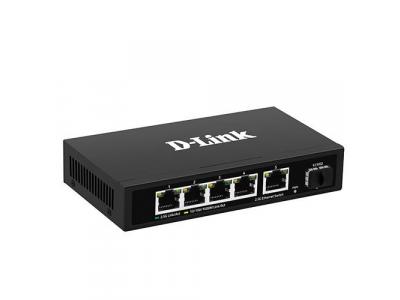 Bộ chuyển mạch để bàn 5 cổng 2.5G với 1 cổng SFP+ quản lý web DMS-F106TS