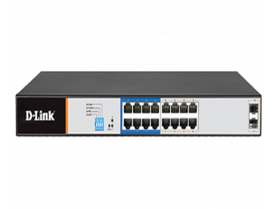 Switch PoE 250m 16GE PoE + 2 Cổng SFP - DGS-F1018P-E